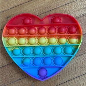 Rainbow Heart Pop It Fidget Toy